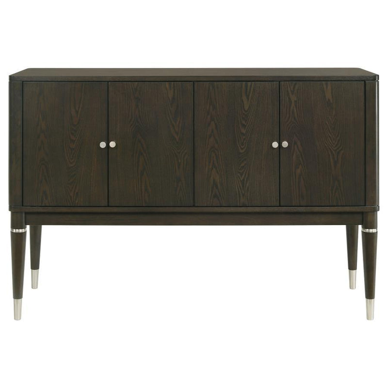 Reseda - 4-Door Dining Sideboard Server With Shelves - Ash Brown - JaxCo Furniture