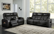 Boyington - Black - 2 Pc. - Power Reclining Sofa And Loveseat - JaxCo Furniture