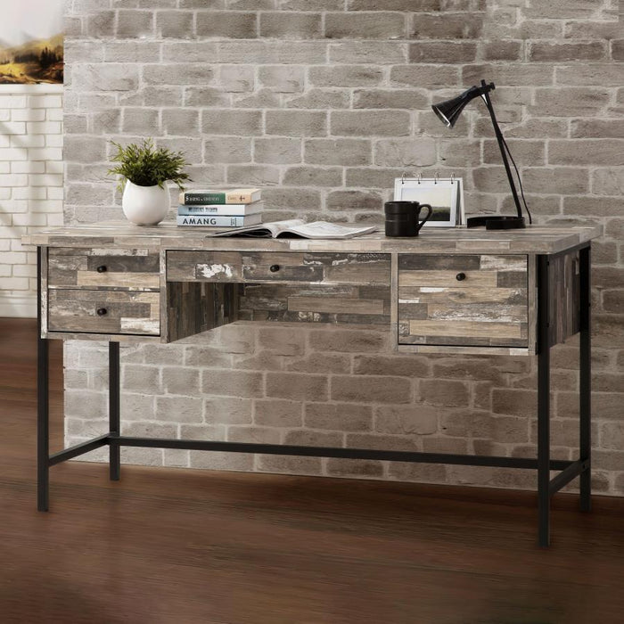 Kemper - 4-Drawer Writing Desk - Salvaged Cabin - JaxCo Furniture