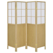 Edwards - 4-Panel Room Divider Folding Shoji Screen - Natural - JaxCo Furniture