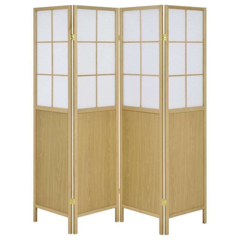 Edwards - 4-Panel Room Divider Folding Shoji Screen - Natural - JaxCo Furniture
