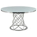 Irene - Round Glass Top Dining Table - Chrome - JaxCo Furniture