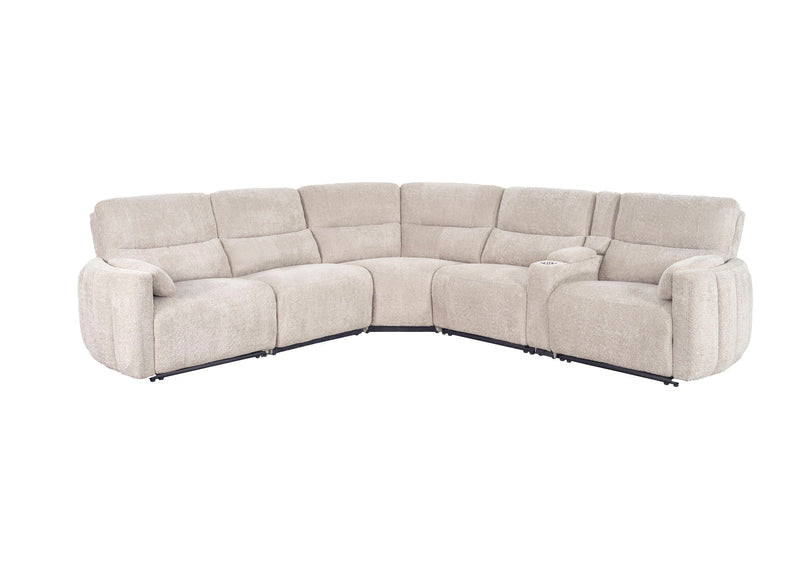 Modesto - Modular Power Reclining Sectional With Power Adjustable Headrests - JaxCo Furniture