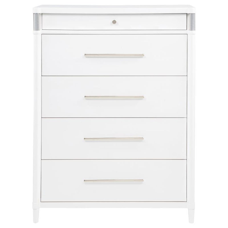 Gracemont - 5-Drawer Bedroom Chest Of Drawers - White - JaxCo Furniture