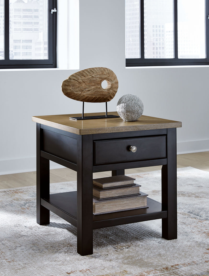 Drazmine - Brown - Rectangular End Table - JaxCo Furniture