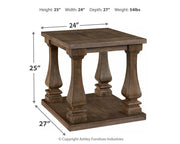 Johnelle - Gray - Rectangular End Table - JaxCo Furniture