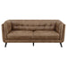 Thatcher - Upholstered Tuxedo Arm Tufted Sofa - Brown - JaxCo Furniture