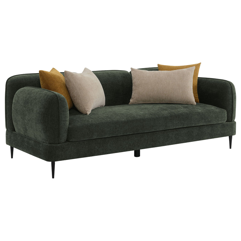 Jade - Chenille Upholstered Modern Track Arm Sofa - JaxCo Furniture