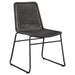 Dacy - Faux Rattan Metal Dining Side Chair (Set of 2) - Brown - JaxCo Furniture