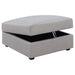 Cambria - Square Upholstered Storage Ottoman - Gray - JaxCo Furniture