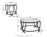Tarrin - Black - Occasional Table Set (Set of 3) - JaxCo Furniture