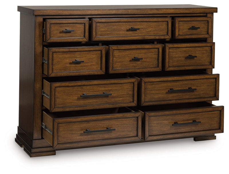 Taffenbrook - Medium Brown - Dresser - JaxCo Furniture