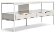 Deznee - White - Large TV Stand - JaxCo Furniture