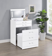 Danbury - 3-Drawer Makeup Vanity & Stool Set - JaxCo Furniture