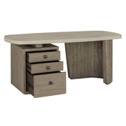 Angus - Solid Wood Desk - Distressed Gray / Antique White - JaxCo Furniture