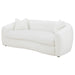 Isabella - Faux Sheepskin Upholstered Sofa Natural - Ivory - JaxCo Furniture