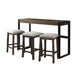 Caesar - Multipurpose Bar Table Set - Dark Brown - JaxCo Furniture