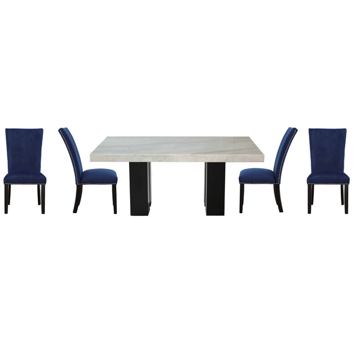 Camila - Rectangular Dining Set - White Top - JaxCo Furniture