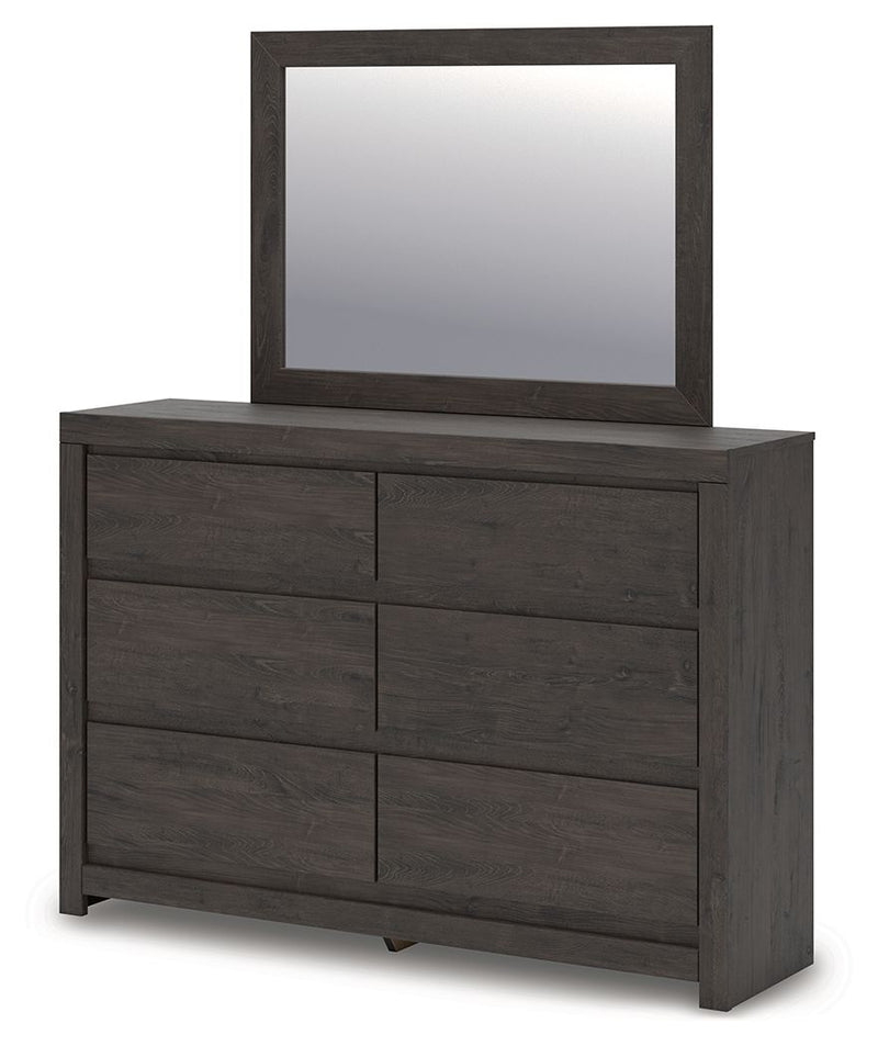 Fraluna - Charcoal - Dresser And Mirror - JaxCo Furniture