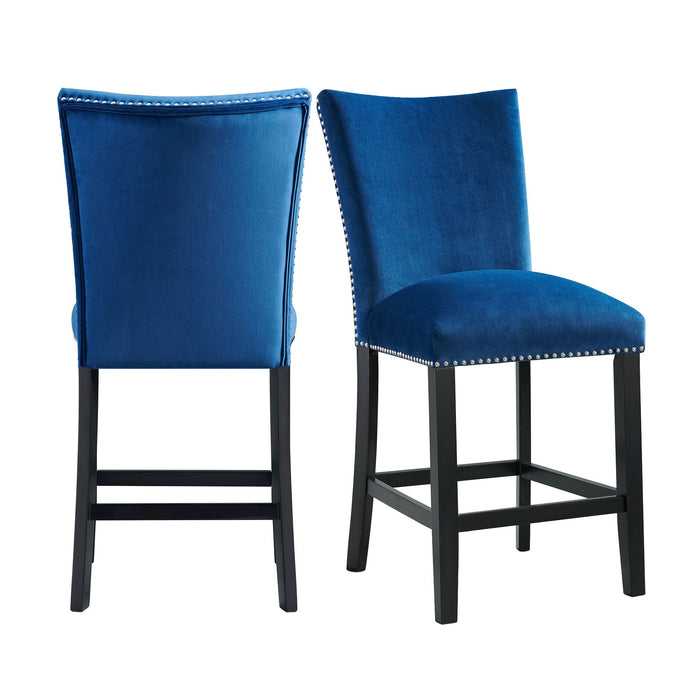 Francesca - Velvet Counter Height Chair (Set of 2) - JaxCo Furniture