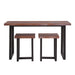 Jennings - Live Edge 3 Piece Counter Dining Set - Brown - JaxCo Furniture