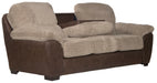 McMahon - Sofa With Drop Down Table - Bark - JaxCo Furniture