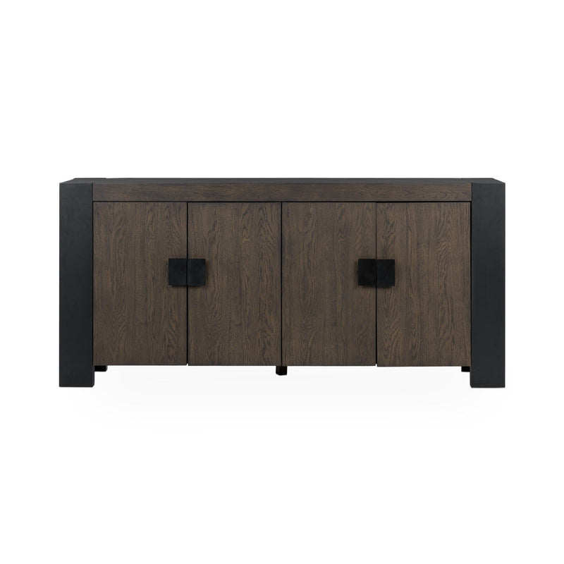 Deaven - 4 Door Buffet - Toasted Brown - JaxCo Furniture