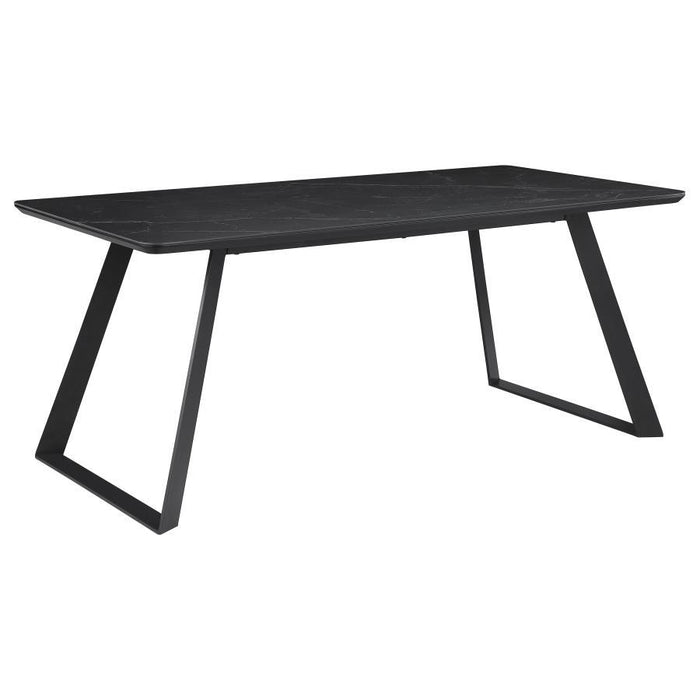 Smith - Rectangular Ceramic Top Dining Table - Black - JaxCo Furniture