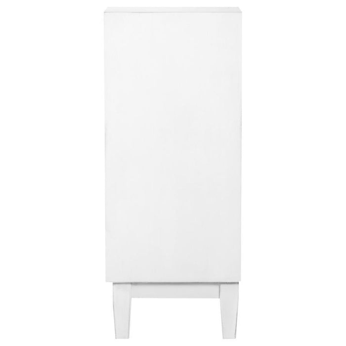 Gambon - 2 Door Wood Honeycomb Pattern Accent Cabinet - White - JaxCo Furniture