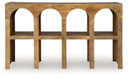 Luzmanacy - Natural Brown - Console Sofa Table - JaxCo Furniture