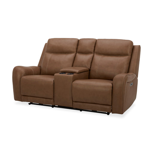 Haywood - Power Reclining Console Loveseat - Butternut - JaxCo Furniture
