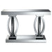 Amalia - Mirrored Acrylic Entryway Sofa Console Table - Silver - JaxCo Furniture