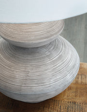 Brickdon - Distressed White - Poly Table Lamp - JaxCo Furniture