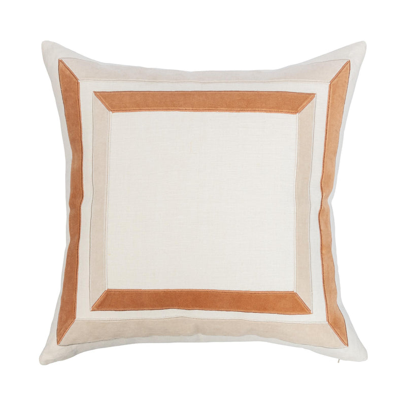 Novel Estate - 22" x 22" NV Maybrook Pillow - Ivory / Natural - JaxCo Furniture
