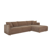 Bryn - Sectional Camel Right Stationary Sofa - Light Brown - JaxCo Furniture