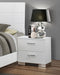 Felicity - 2-Drawer Nightstand - White High Gloss - JaxCo Furniture