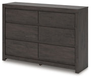 Fraluna - Charcoal - Six Drawer Dresser - JaxCo Furniture