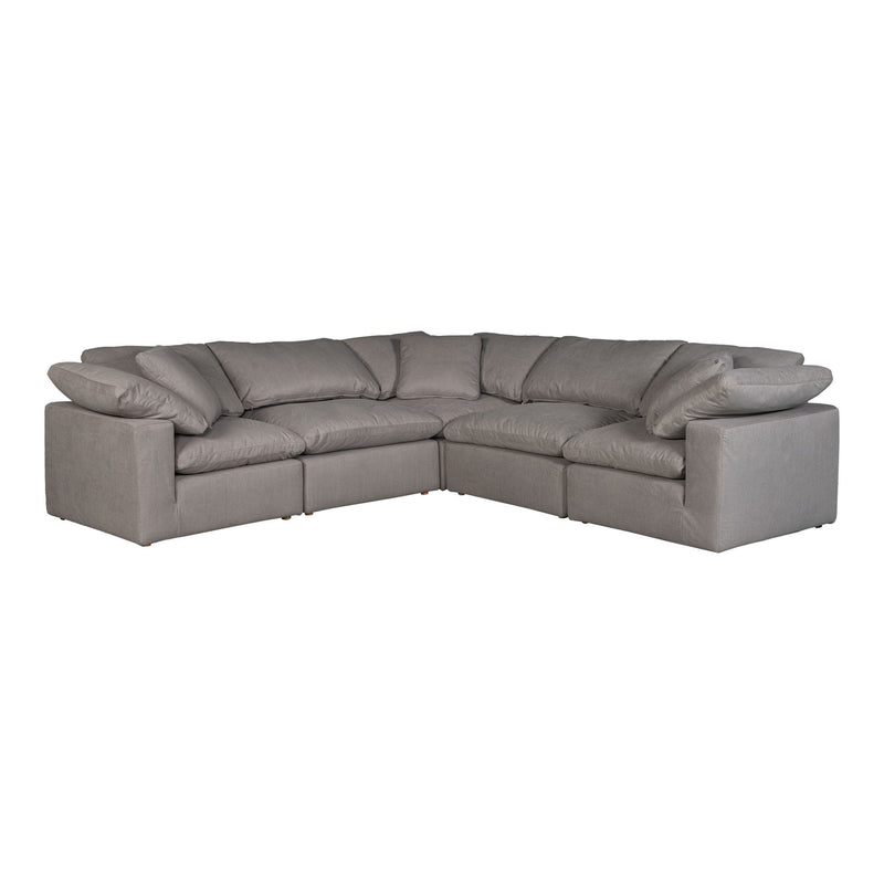 Terra - Livesmart Fabric Condo Classic L Modular Sectional - Light Gray - JaxCo Furniture