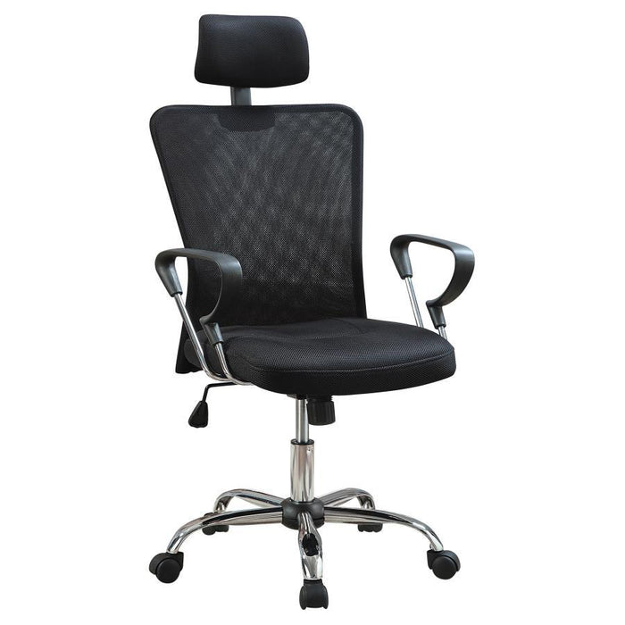 Stark - Upholstered Adjustable Mesh Office Desk Chair - Black - JaxCo Furniture