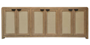 Escape - Console With Reversible Panel Doors - Glazed Natural Oak / Natural Cane - JaxCo Furniture