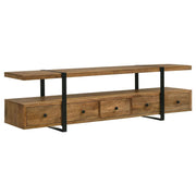 Otto - 5-Drawer Mango Wood TV Stand Media Console - Brown - JaxCo Furniture