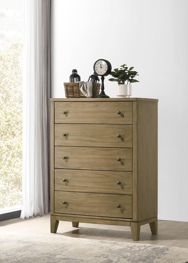 Granada - 5-Drawer Bedroom Chest Of Drawers - Natural Pine - JaxCo Furniture