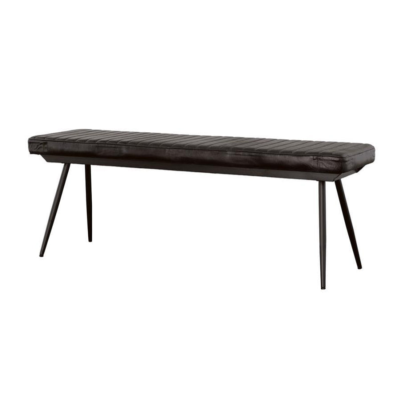 Misty - Leather Upholstered Dining Bench - Antique Espresso - JaxCo Furniture
