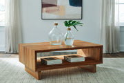 Dressonni - Brown - Rectangular Cocktail Table - JaxCo Furniture