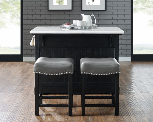 Aspen - 3 Piece Kitchen Island Set - Black - JaxCo Furniture