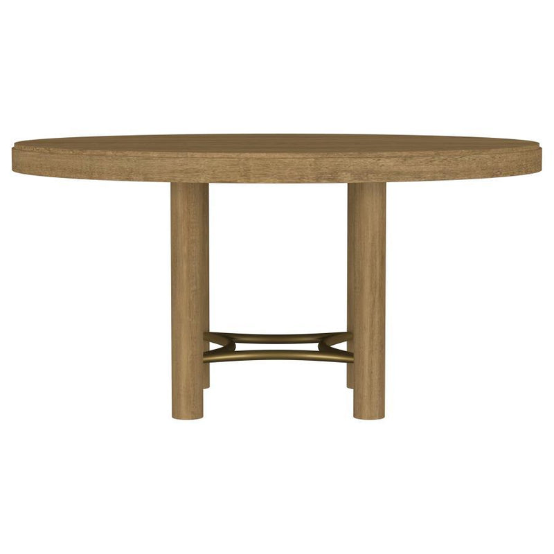 Arini - 60" Round Wood Dining Room Table - Sand Wash - JaxCo Furniture