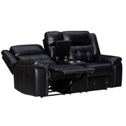 Clayton - Manual Reclining Console Loveseat - Phantom - JaxCo Furniture