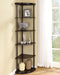 Bonwick - 5-Shelf Corner Bookshelf - Cappuccino - JaxCo Furniture