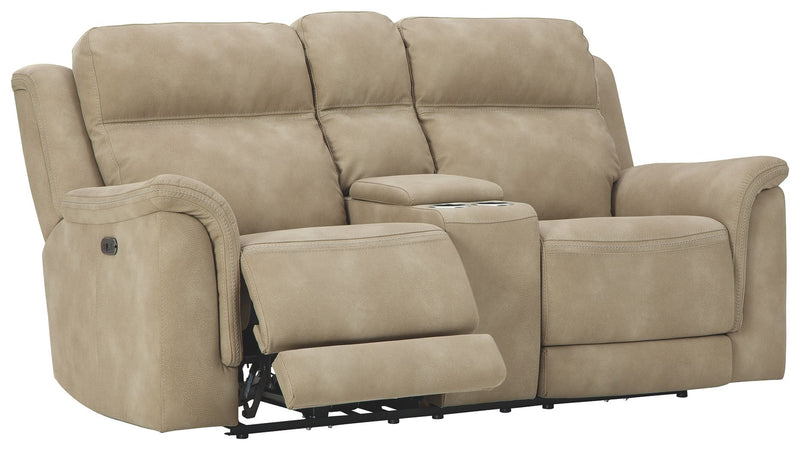 Next-Gen Durapella - Reclining Power Loveseat With Console - JaxCo Furniture