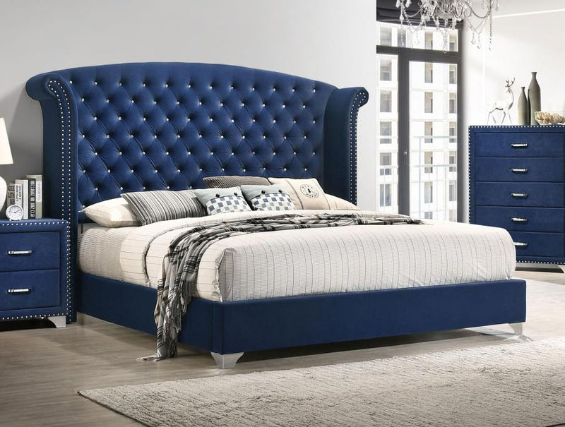 Melody - Upholstered Wingback Bed - JaxCo Furniture